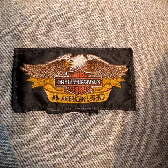 Harley Davidson Motorcycles Men's Embroidered Denim Jean Jacket XXL - Picture 3 of 12